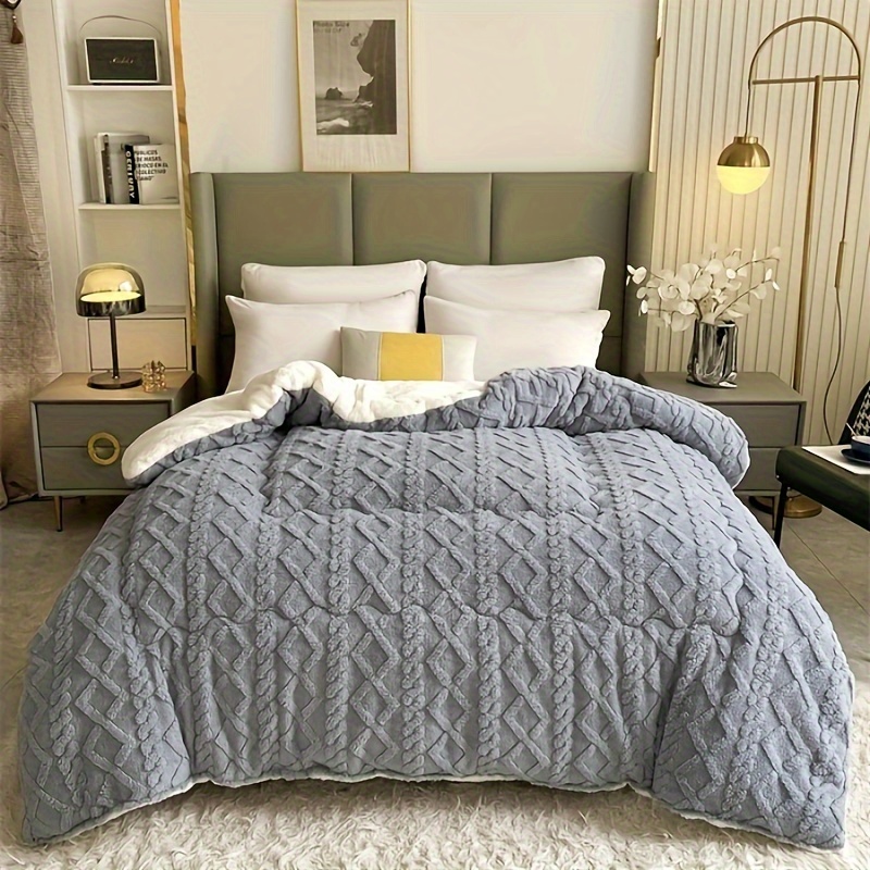 TEMU 1pc Taffy Winter Quilt, Soft And Comfortable, Suitable For Bedroom, , Hotel, Bedding, Cozy Bedding, Plush Bedding, Luxury Bedding, Soft Bedding