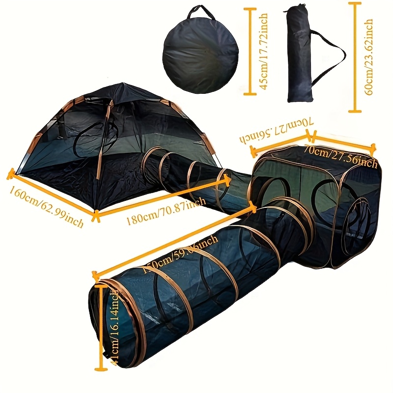 Modular Cat Playpen & Activity Tunnel Tent for Indoor/Outdoor Use