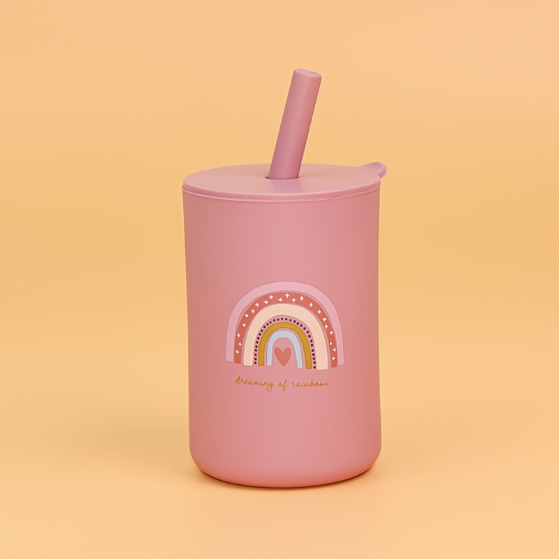Image of 6oz Silicone Baby Cups With Straws And Lids, Food Grade Toddler Training Container, Training Cup For Toddlers Beginner Drinking Water, Dishwasher Safe-perfect For Baby's First Feedings.