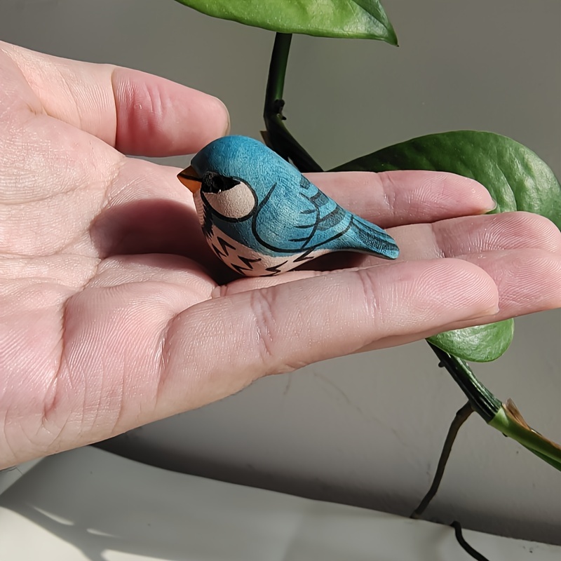 Image of Handmade Wooden Miniature Fat Bird Statue, Home Decoration, Desktop Decoration, Small And Exquisite, Making Your Warm And Comfortable, And Suitable As A Gift.