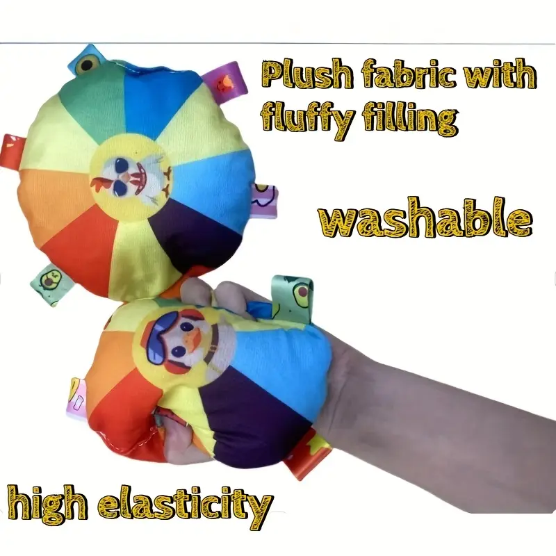 2pcs interactive sound dog flying disc toy, soft plush flying disc with built-in bell, outdoor ball catching game for small and medium-sized dogs, suitable for outdoor play and training, fun toys for parks and courtyards details 4