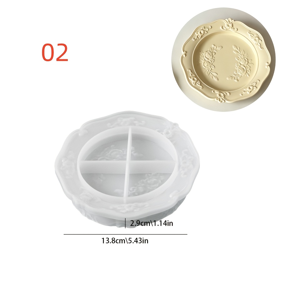 TEMU SILIKE LUFEI DIY-Silikonform geeignet für handgefertigte – Europäischer Retro-Spitzen--Rahmen, rund & oval, mit kunstvollen Mustern, flexible