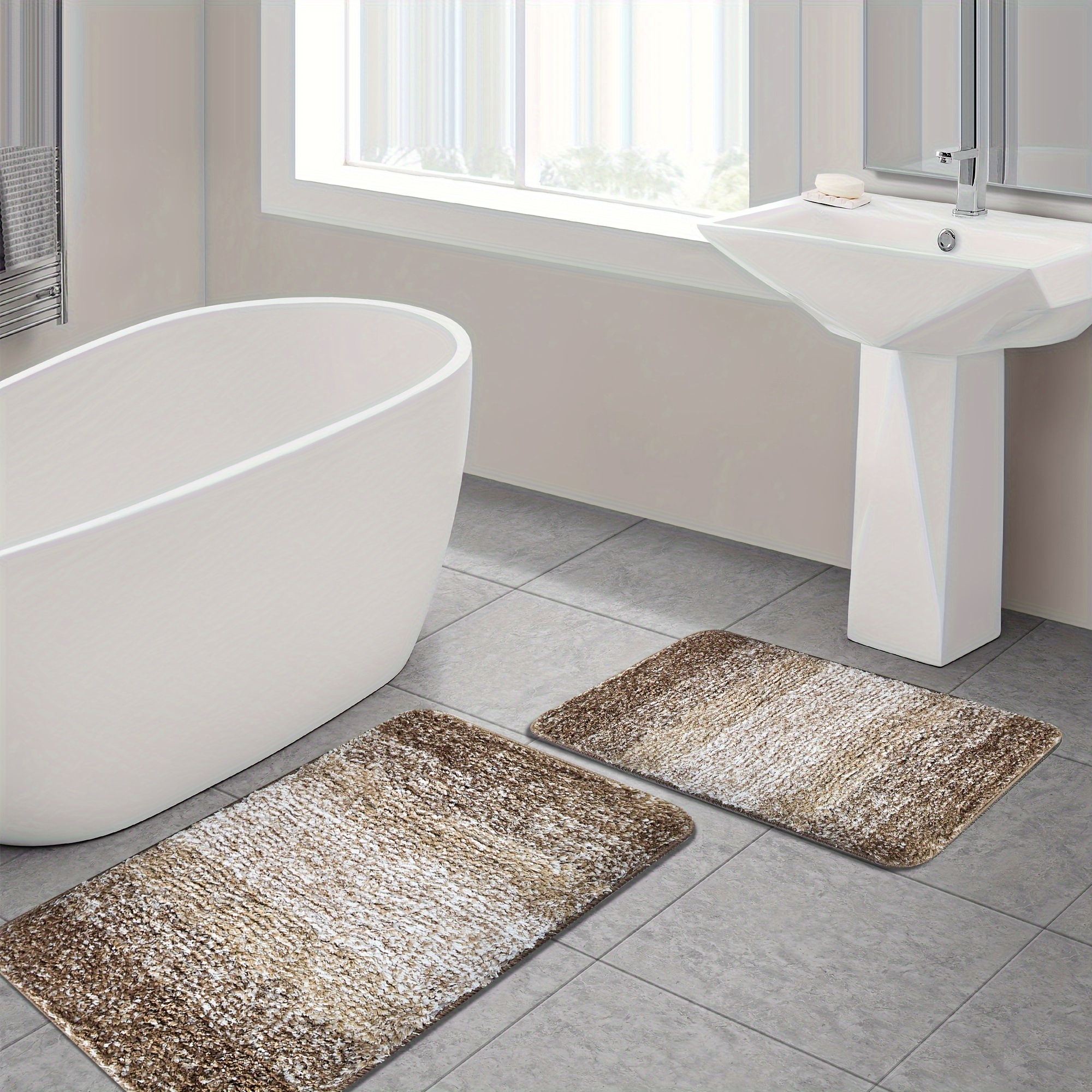 

Vennocci Bathroom Rugs Mat And Absorbent Microfiber Bath Rugs, Non-slip Plush Bath Carpet, Machine , Bath Mat For Bathroom Floor, Tub And Shower