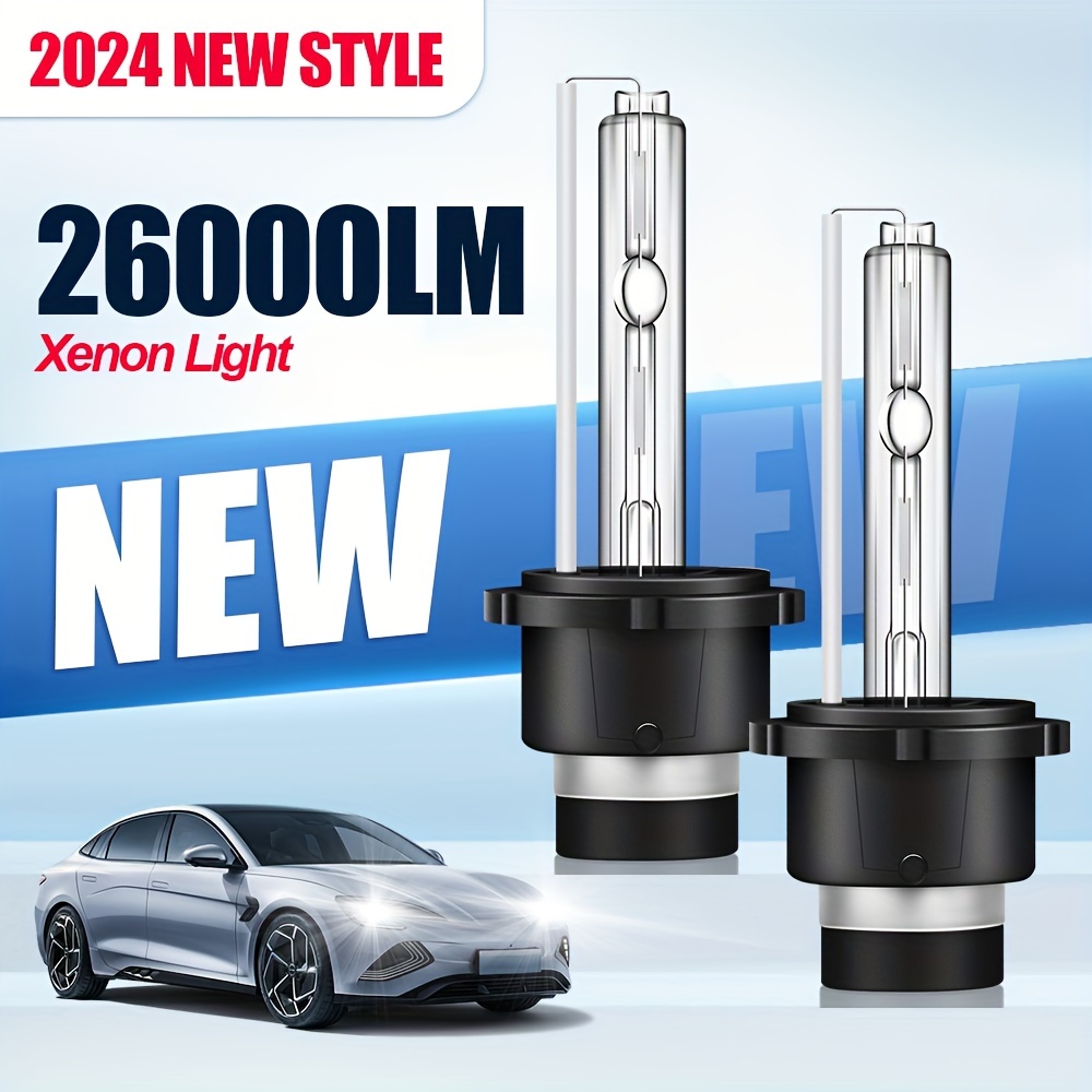 

D2s Beam Xenon Lamps Bulbs, 26000lm/pair , 6000k White Light, High , 500m Lighting Range, , 2pcs