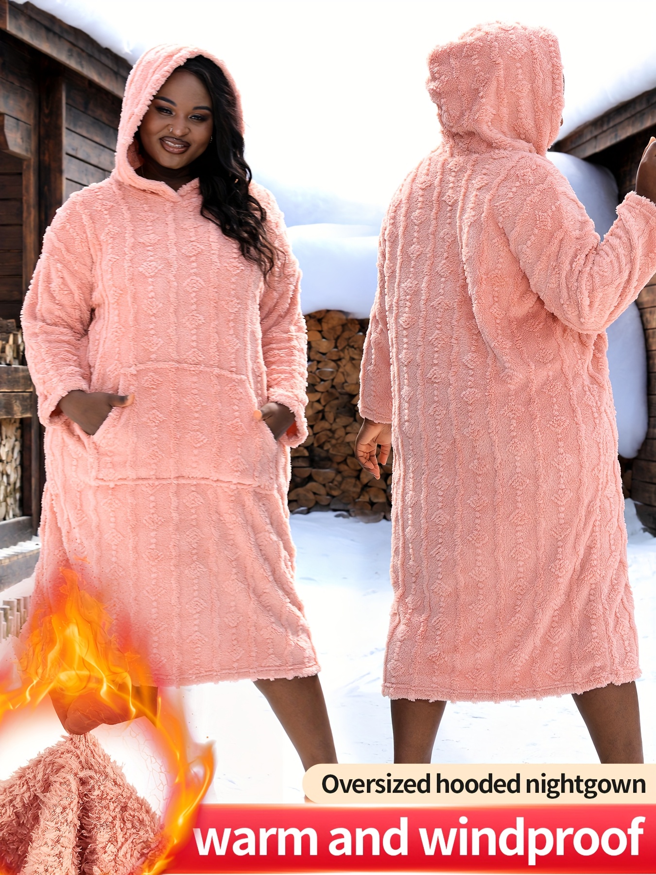 hooded nightgown sold on Temu United States