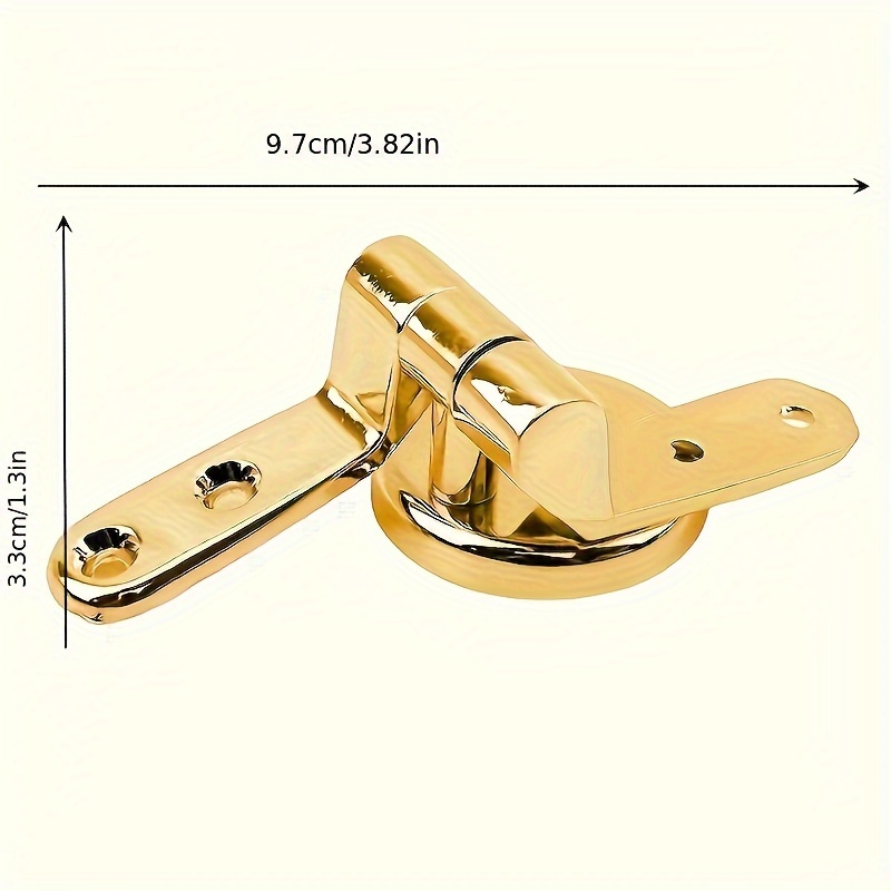 

18pcs Zinc Alloy Toilet Seat Hinges – Non-textile, Electricity-free, -resistant Golden-plated Replacement Parts For Home And Hotel Toilets With Adhesive Pads And Hardware Included