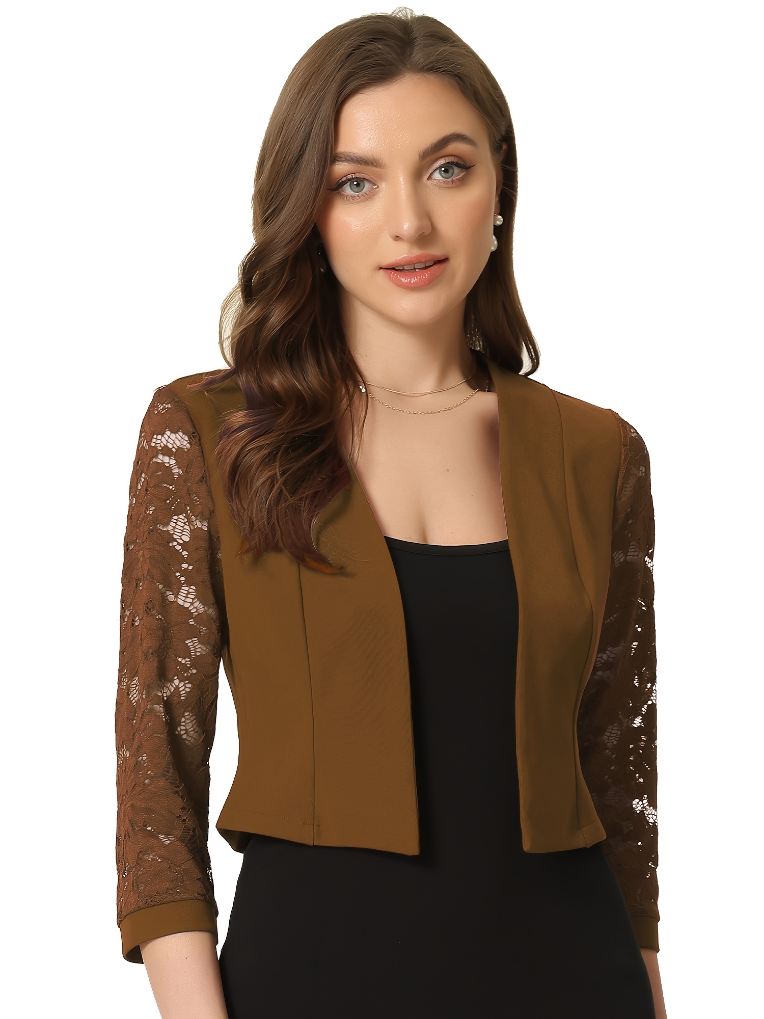 lace bolero shrug womens dress wedding open front - Temu