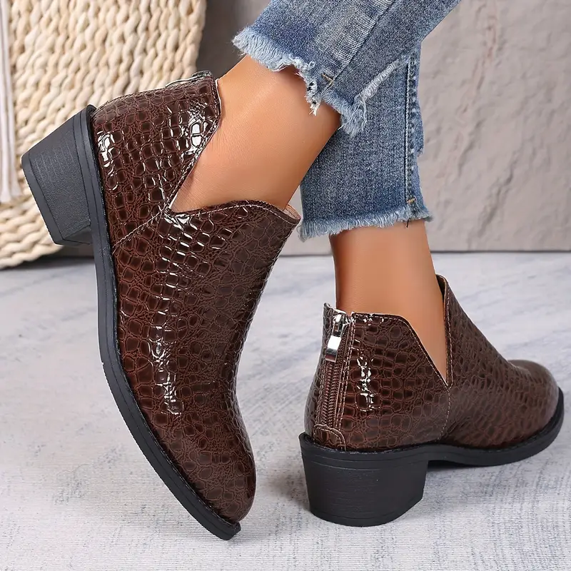short dress boots women Amazon.com | QIY Ankle Boots for Women Square Toe Low Heel Boots, Beige, 6