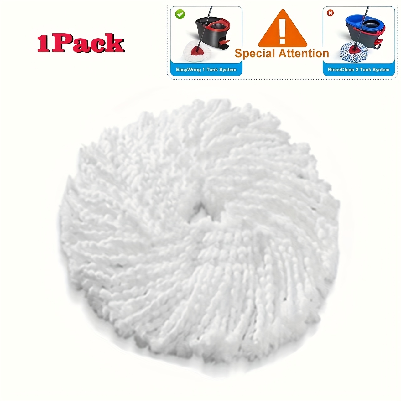 TEMU 1pc Rotatable Replacement Head Triangle Mop Head Rotatable Washable And Reusable Mop Head