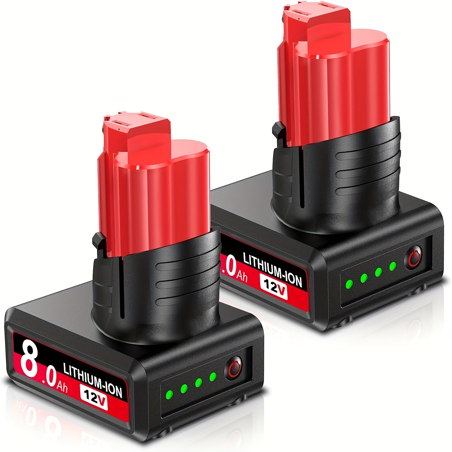 Image of 2pcs 8.0ah 12 Volt Cordless Tools 8.0ah Battery, Compatible With Original 12v 48-11-2410 48-11-2420 48-11-2411 48-11-2402