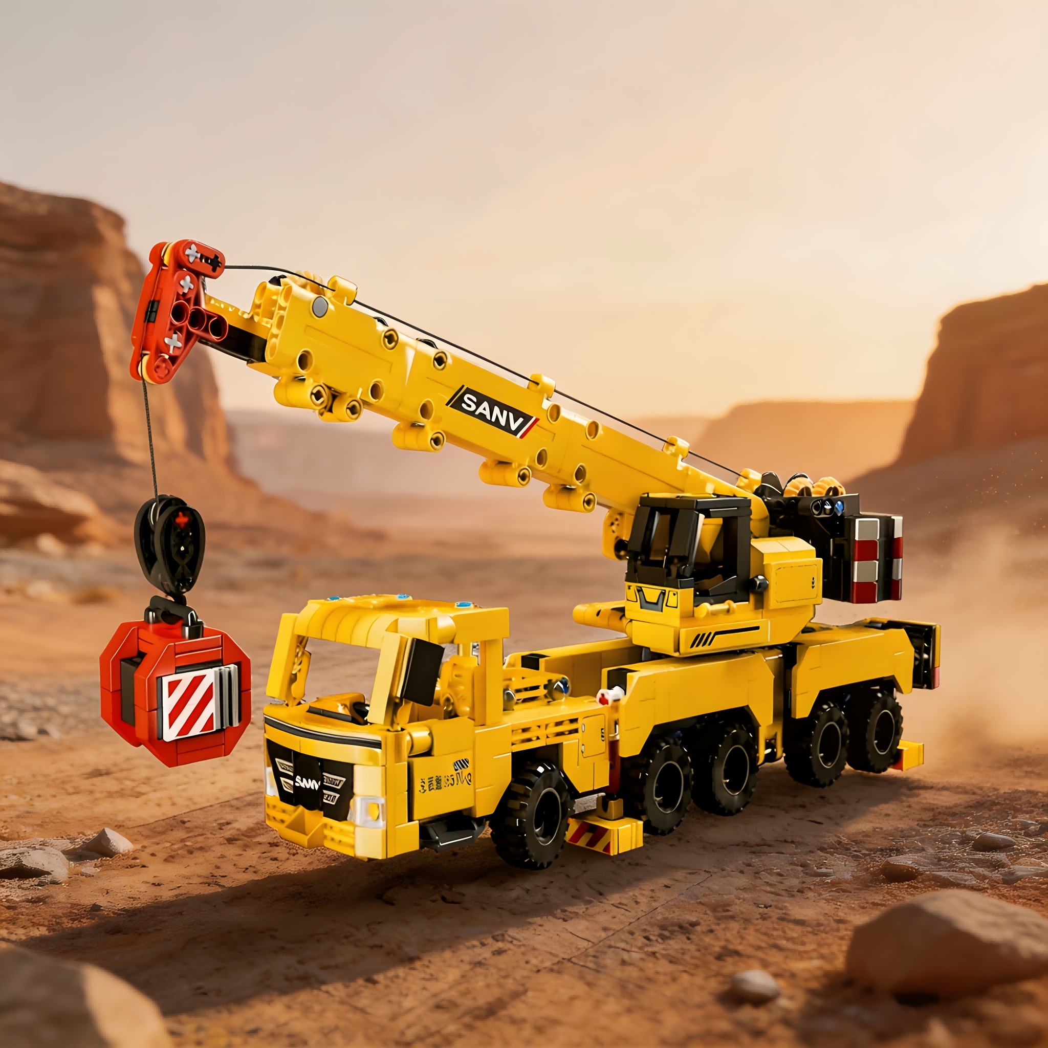 Excavator Crane Block Set, 993pcs Engineering Vehicle Bricks
