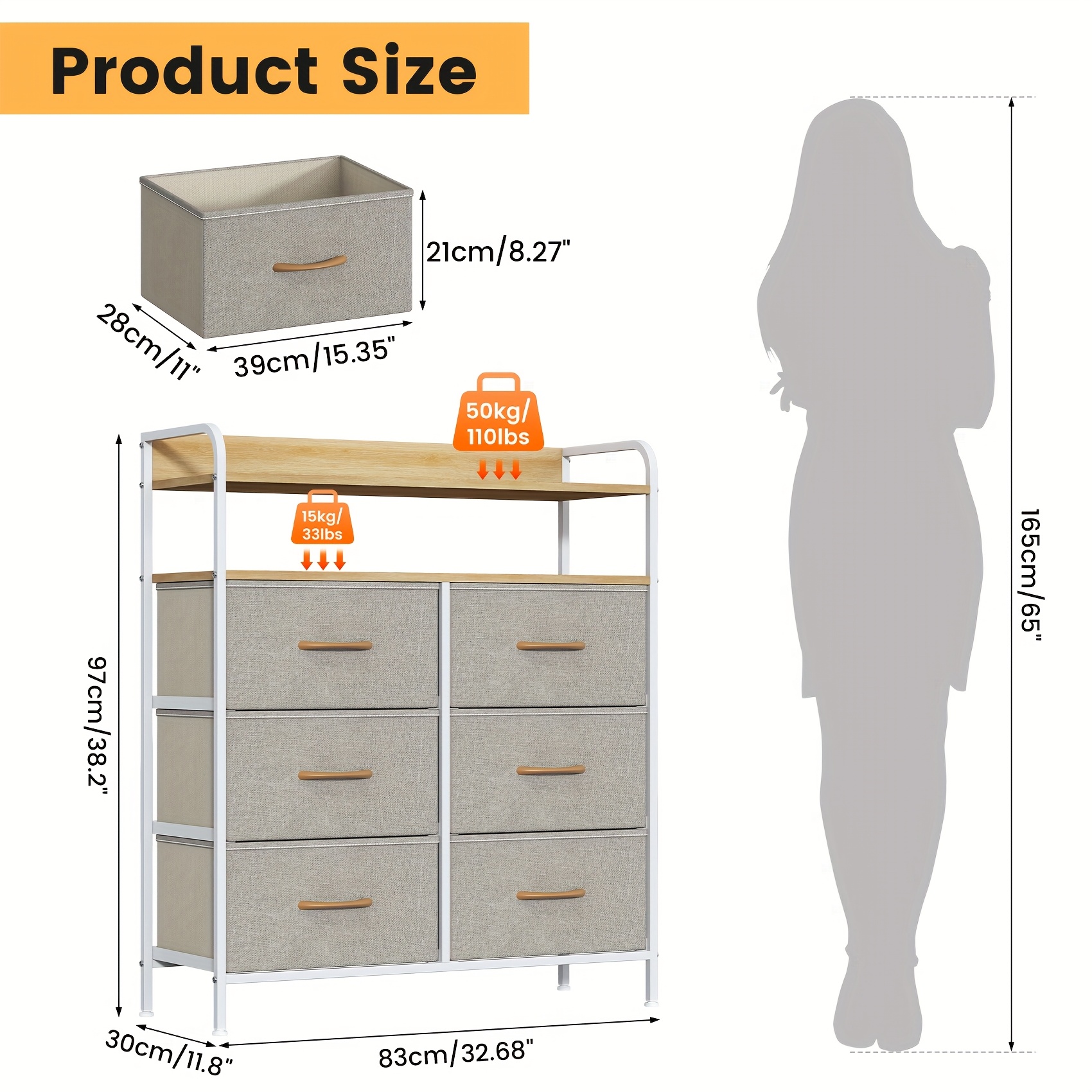 6-Drawer Chest for Bedroom and Living Room