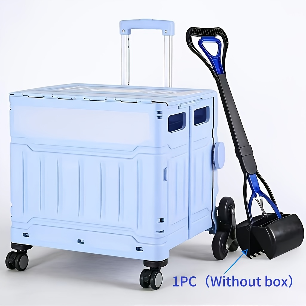 TEMU Heavy-duty Foldable Design, Abs Material, Serrated Edge, 1 Internet Celebrity Recommended Long-handled Pet Waste Cleaner | Ergonomic Handle -