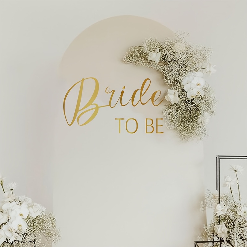 Image of Golden English Letter Removable Self-adhesive Wall Sticker For Living Room, Bedroom, And Entryway Decoration, Made Of Pvc