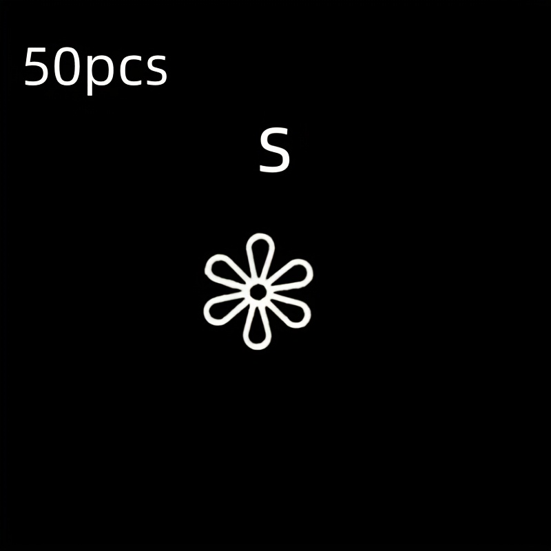 50pcs White Flower Shaped Plastic Weaving Machine, Decorated With 6 Petals Of Flowers- Crochet And Weaving Bag Additions, Handmade Yarn Craft Decoration Tools, Wallet Making, Diy Wallet Making