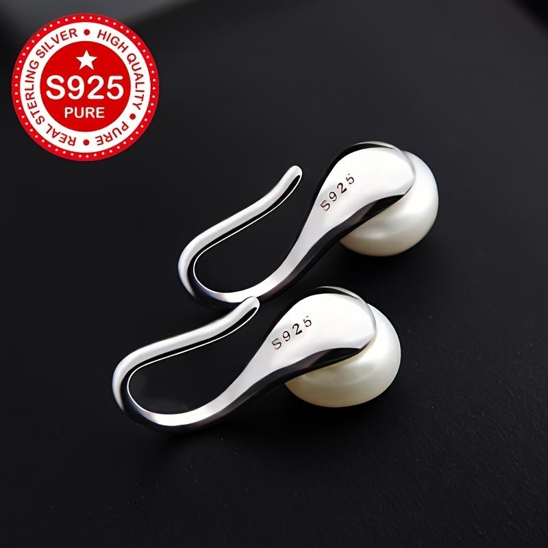 S925 Silver Earrings with Pearl & Shell Bead - Stylish & Versatile