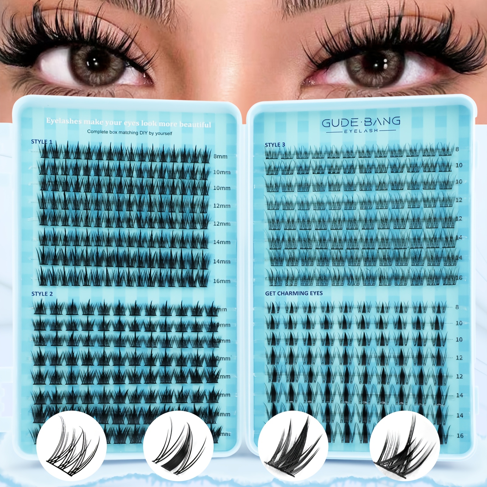400pcs C- Fluffy 3d Mink Eyelashes, New Diy False Lashes, Soft & , Suitable For Short, Light-colored, Diy Eyelash Extension At Home
