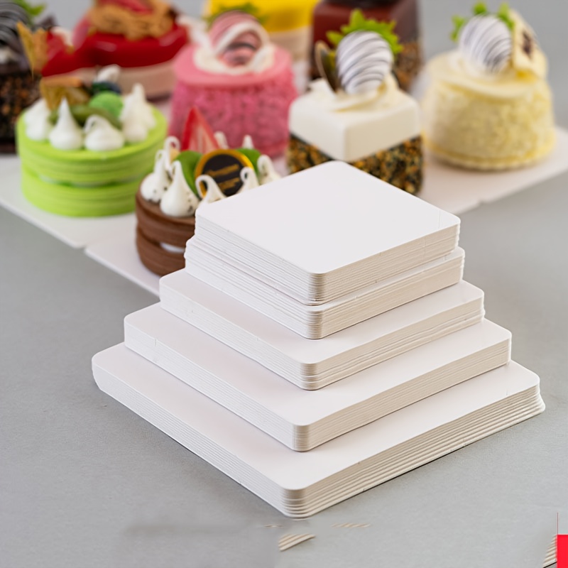 10pcs white thickened square cake pans disposable baking Temu Canada