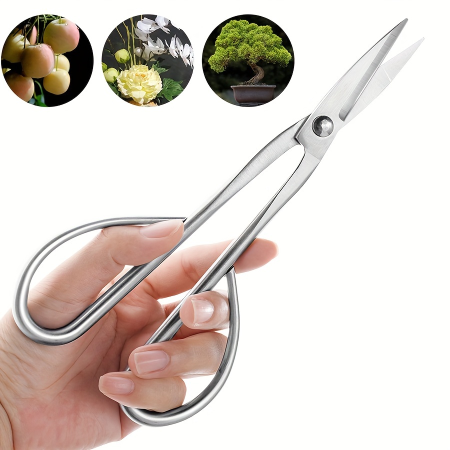 

Stainless Steel Long-handled Scissors: Ideal For Bonsai Pruning, Garden Plant Trimming, And Floral Arrangements