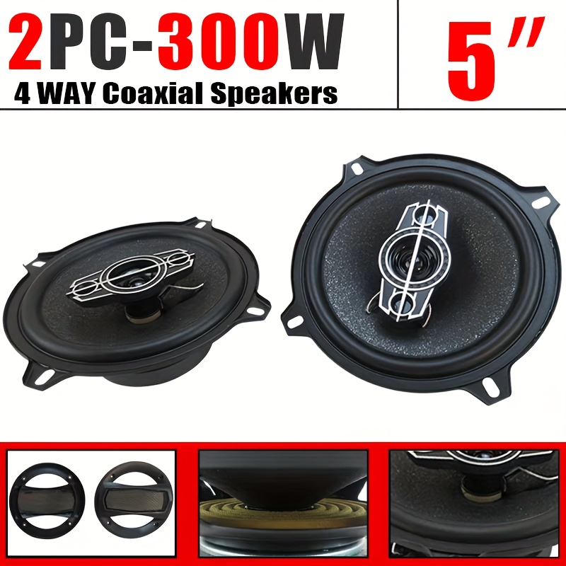 2個セット】5インチ (2x300w) 4方向 車載hi fi同轍スピーカー ダスト 