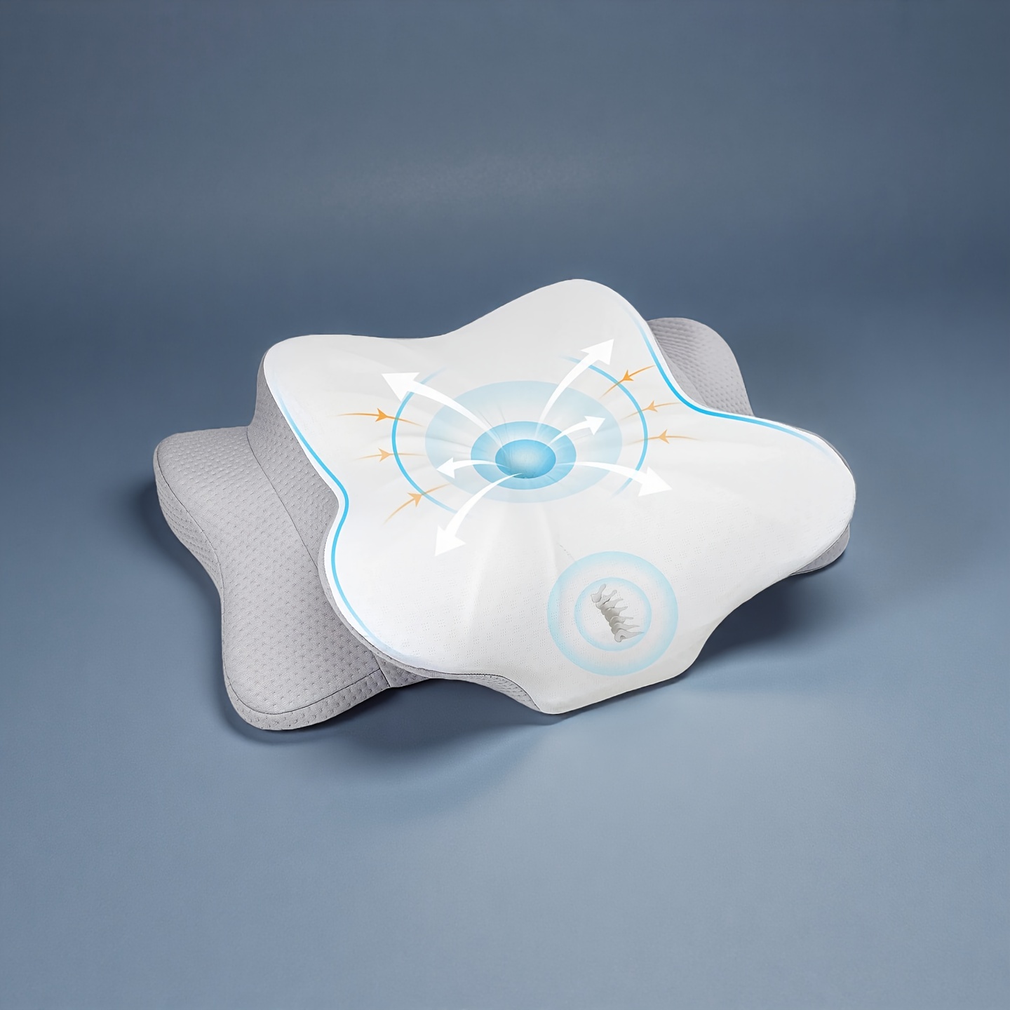 TEMU 1pc Cervical Neck Pillow, Ergonomic Contour Neck Pillows, Head Pad Bed Pillow For Side Back Stomach Sleeper, Sleeping Pillow With Cooling