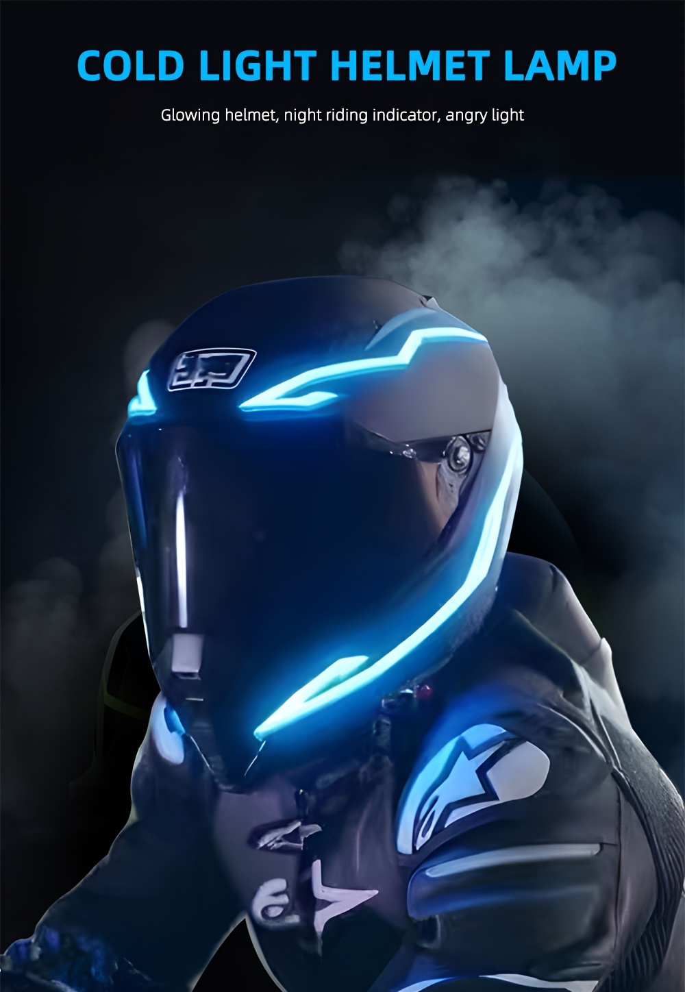 set led helmet lights motorcycle bicycle helmet light Temu