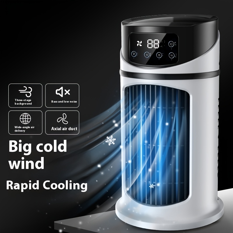 6 speed usb portable air cooler humidifier   25db 6h timer for home office dorm instant cooling holiday gift ready