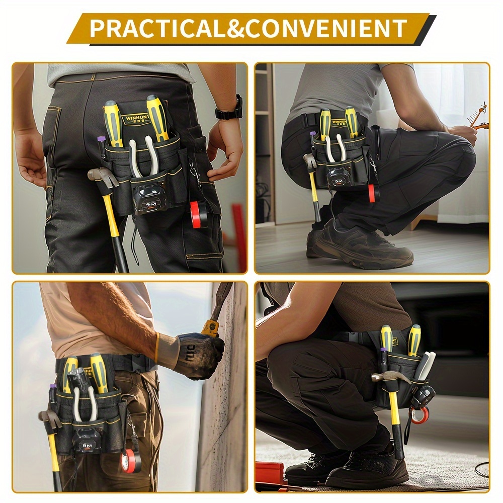 Garden Tool Belt Electrician Oxford Cloth Tools Bag Waist Bag Storage Holder Convenient Organizer Adjustabe Belt Electrician Tool Pouch Bag Tool Belt Enhance Electricians\u0027 Safety: The Role of Tool Belt Suspenders