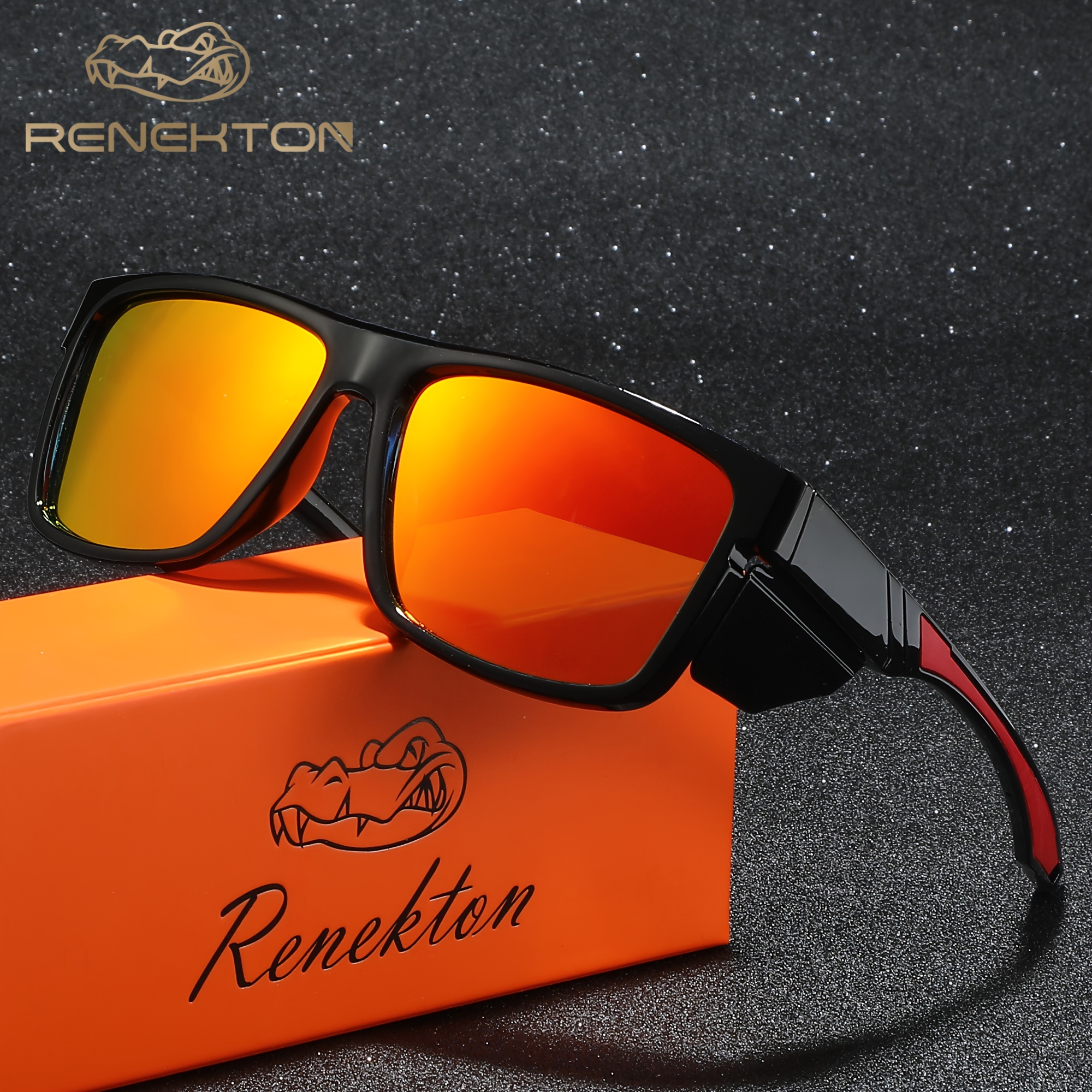 Image of Renekton Men's Polarized Fashion Sunglasses - Protection,ideal For Fishing & Outdoor, Includes Stylish Box, Fishing Accessories| Fashion Sunglasses|polycarbonate Frame