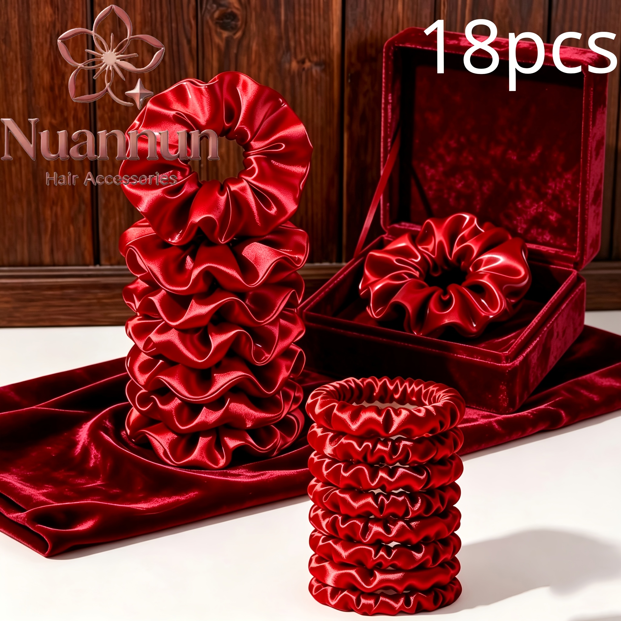 TEMU Set di elastici per capelli a forma di tenue, 16/18 pezzi, regalo di Halloween/Natale, bomboniere nuziali, accessori moda per capelli