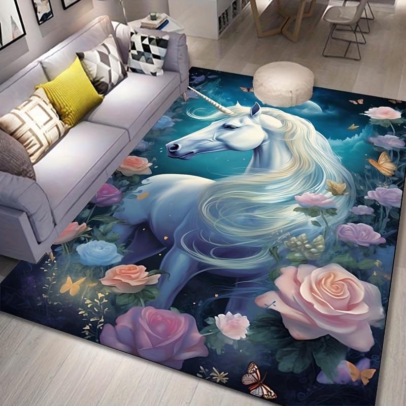 

800g/m2 Crystal Velvet Fantasy Moon Pattern Area Rug, Comfortable Non-slip Floor Mat, Door Mat, Suitable For Living Room, Entryway, Dining Room, Kitchen, Home Decor