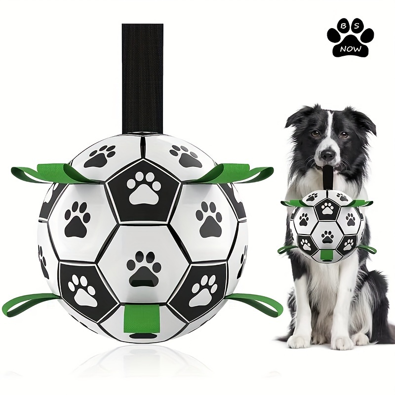

Dog Toys Soccer Ball With Straps, Interactive Dog Toys For Tug Of War, Puppy Birthday Gifts, Dog Tug Toy, Dog Water Toy, Durable Dog Balls For Small, Medium & Large Dogs