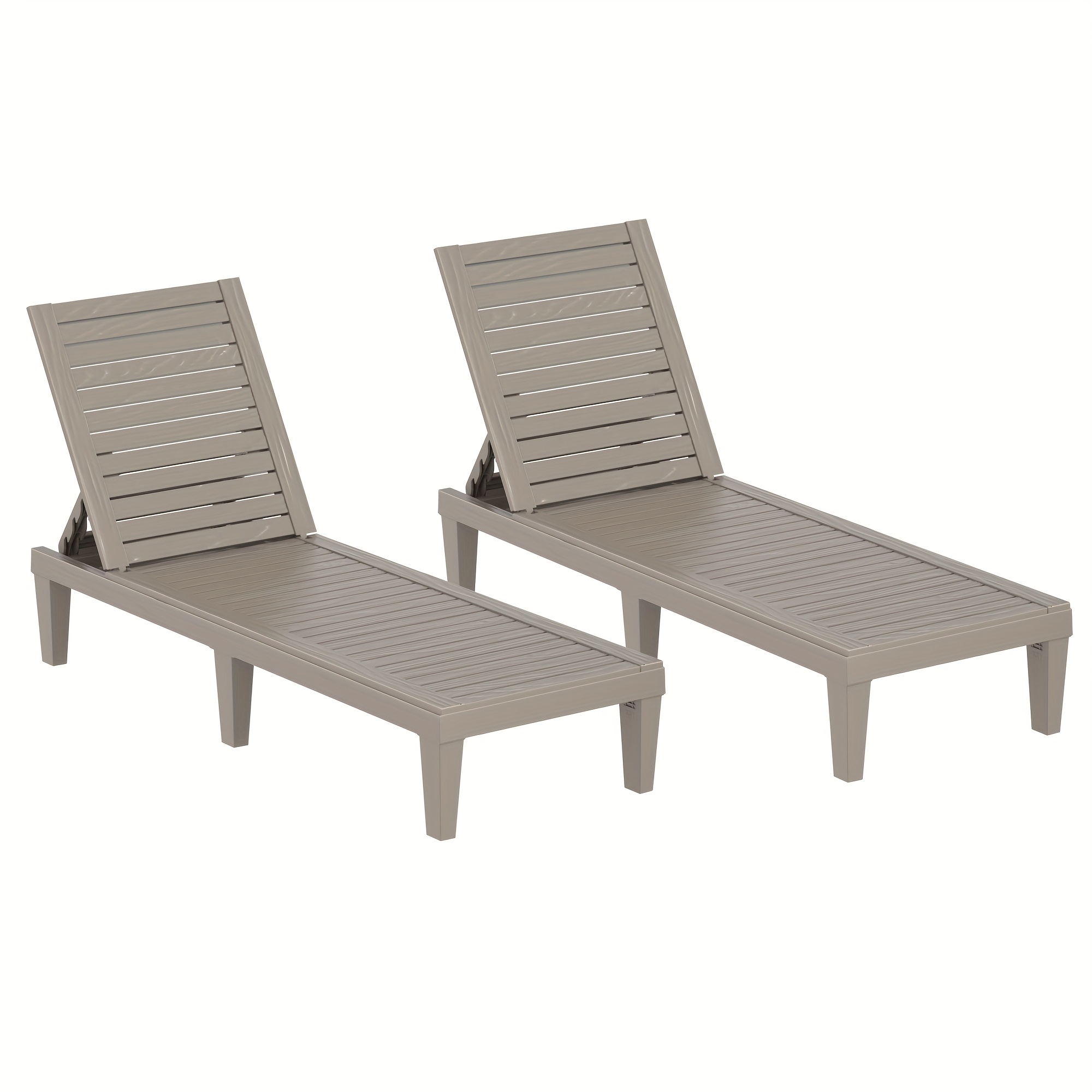 outdoor adjustable backrest outdoor garden lounge chair waterproof sunscreen resin material anti ultraviolet and anti   balcony   beach holiday leisure chair   gift for halloween christmas thanksgiving