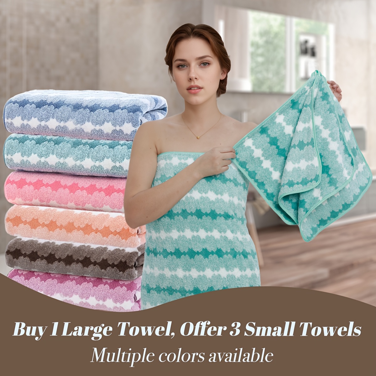 1pc extra large bath towel for woman ultra soft ultra absorbent quick drying wash cloths