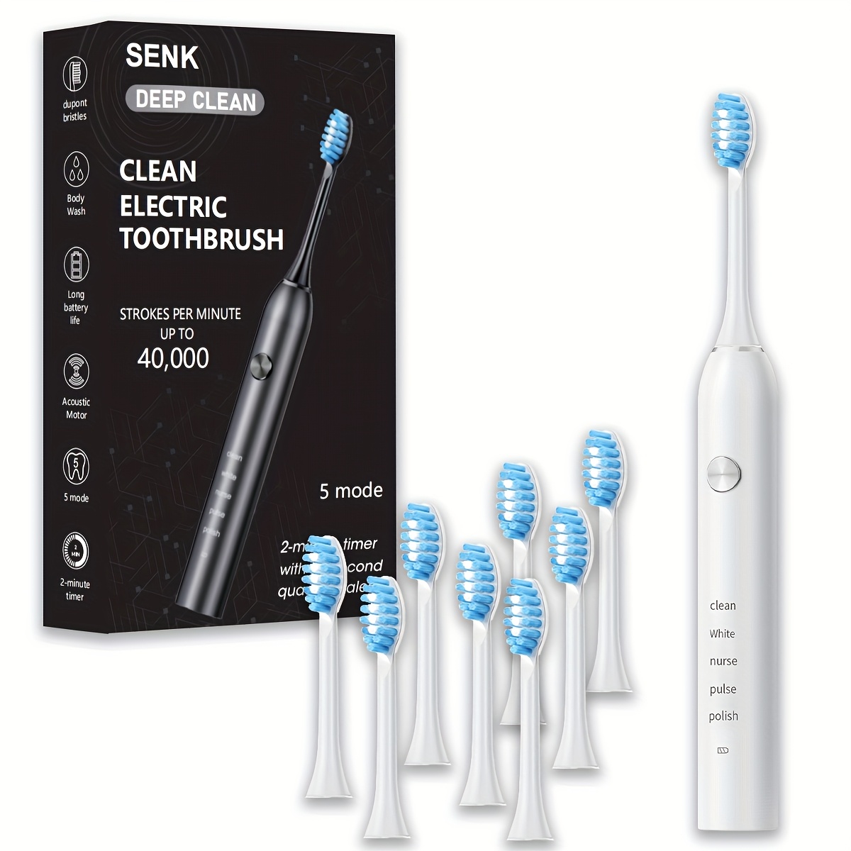 SENK Smart Elektrische Tandenborstel - USB Oplaadbaar