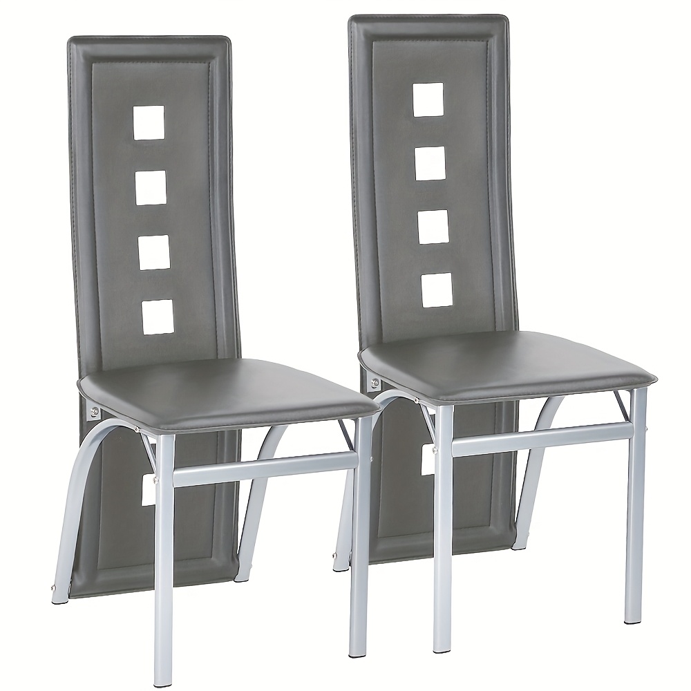 Pair Of Dining Chairs, Ideal For The Kitchen, Living Room, Or Bedroom, Featuring A , Dimensions .5x43cm, In Gray Color