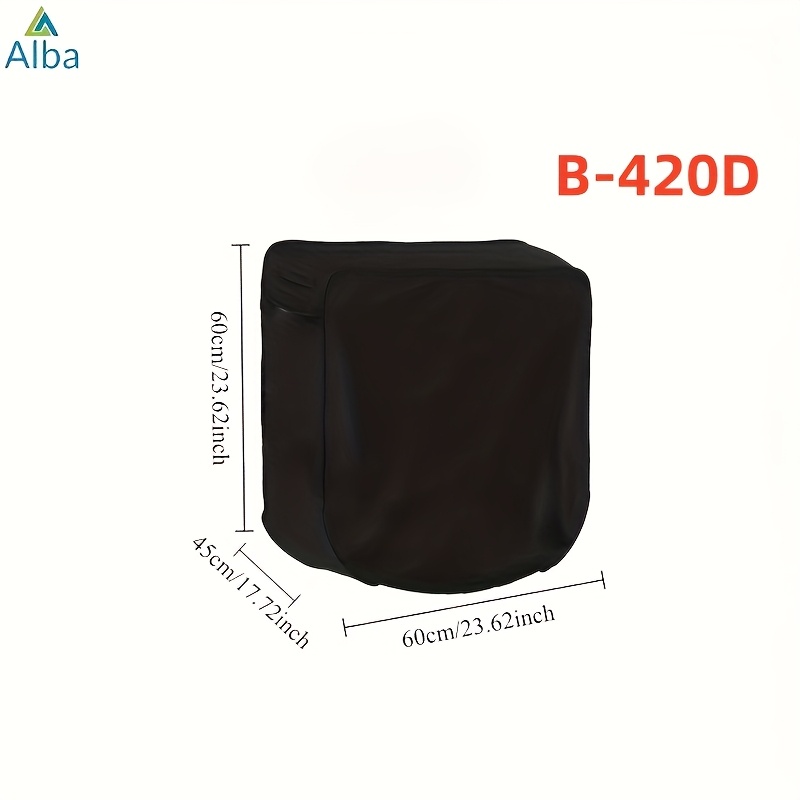 Image of 1pc Retractable Hose Reel Cover - Oxford Fabric 210d/420d Material - Bottom Drawstring Closure Design - Suitable For Ayleid/glahoden Wall-mounted Retractable Hose Reel Use - (cover Only)