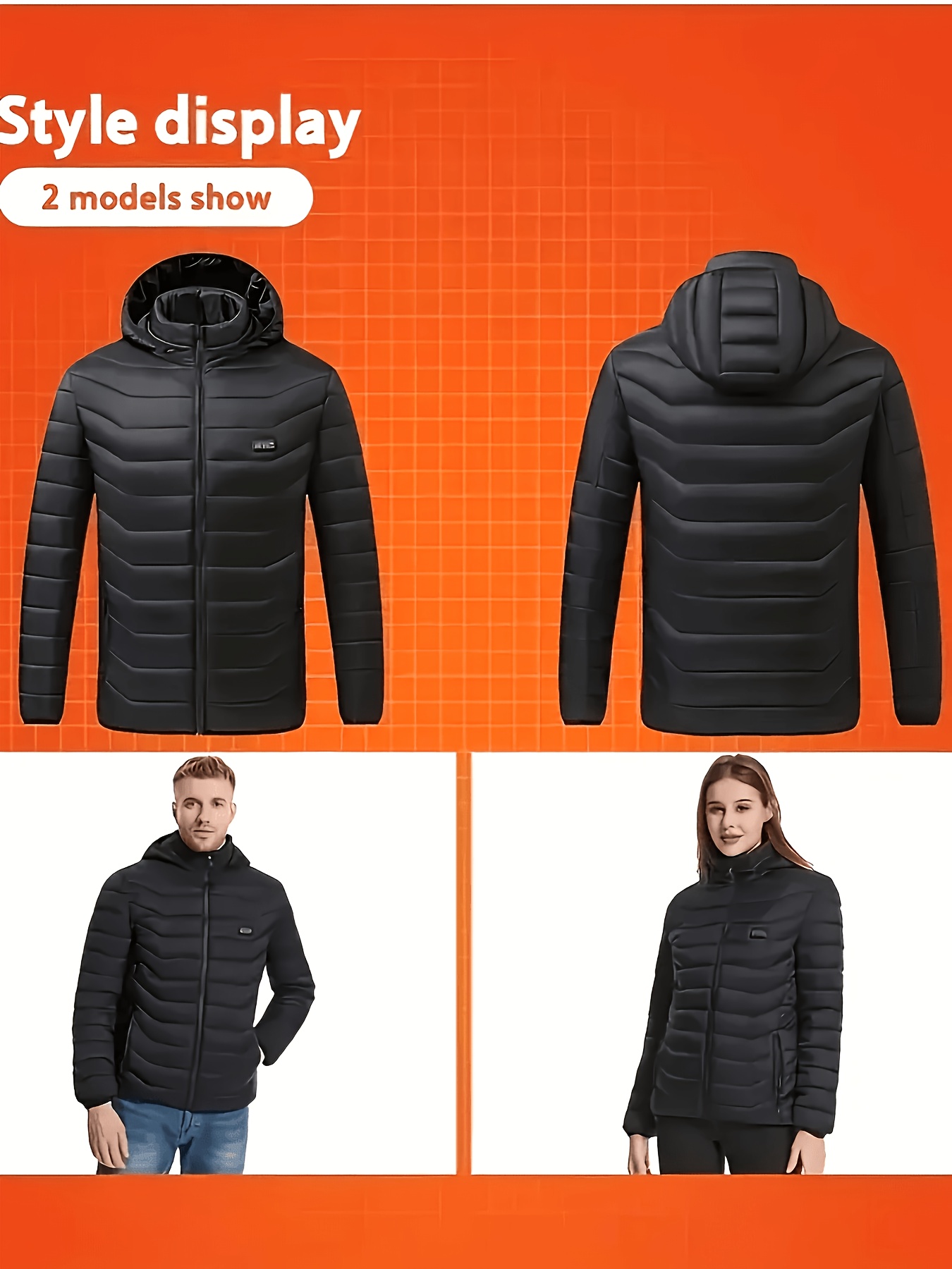 Men's Heated Jacket with USB Electric Coat