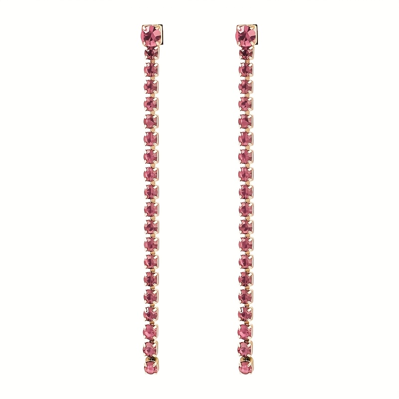 Women's Gorgeous Stainless Steel Colored Round Zirconia Earrings