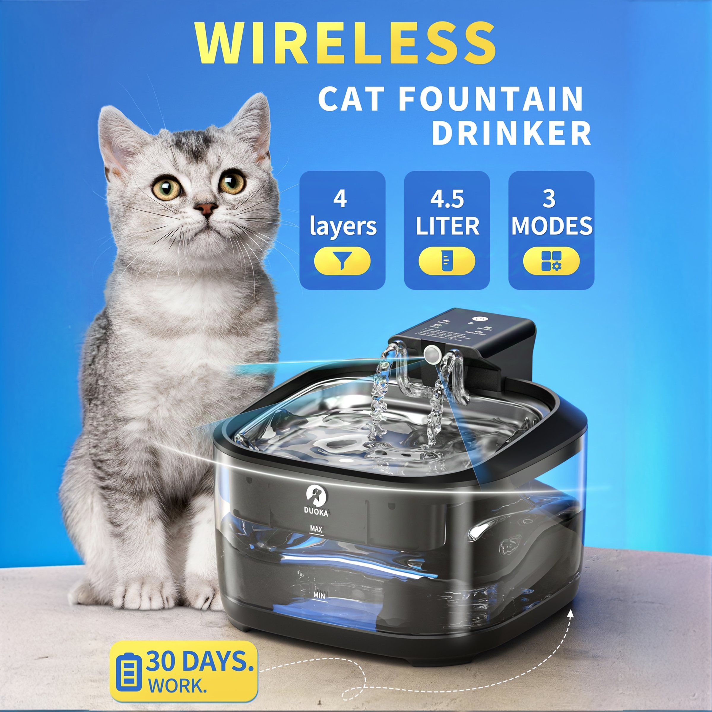 aumuca interactive cat toy PawsPik® Interactive Rechargeable Exercise Tumbler Cat Toy main image 1