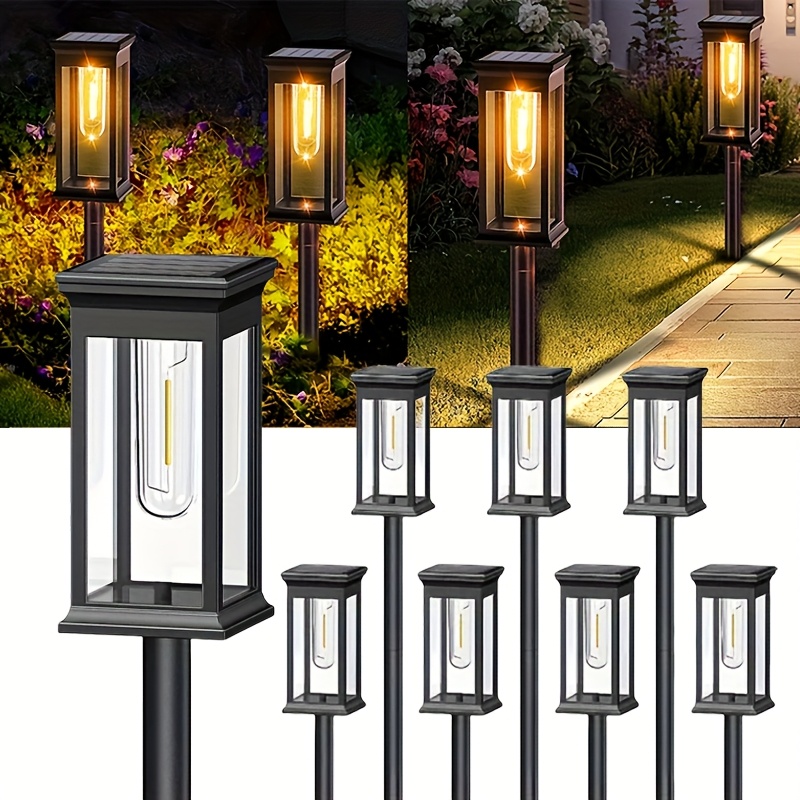 TEMU Solar Led Outdoor , Automatic Solar Garden Light, Square Lawn Light, Outdoor Ip44 Waterproof, Suitable For Garden, Walkway, Path, Lawn, Terrace