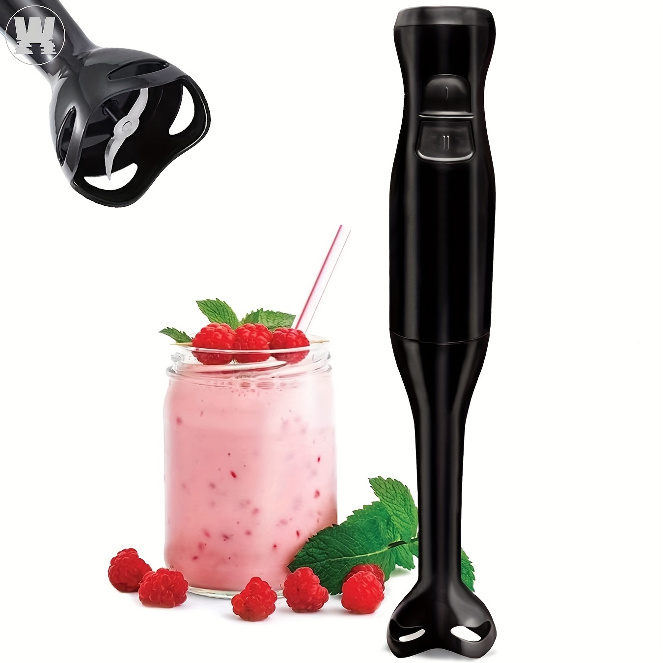 

Electric Hand Blender(black), Mixer, Chopper, Powerful 180 Watt Ice 2- 1 Hand Mixer, Removable Blending Stick For For Purees, , Shakes, Ivory, Soups, Sauces, Baby Food, Kitchen Accessories