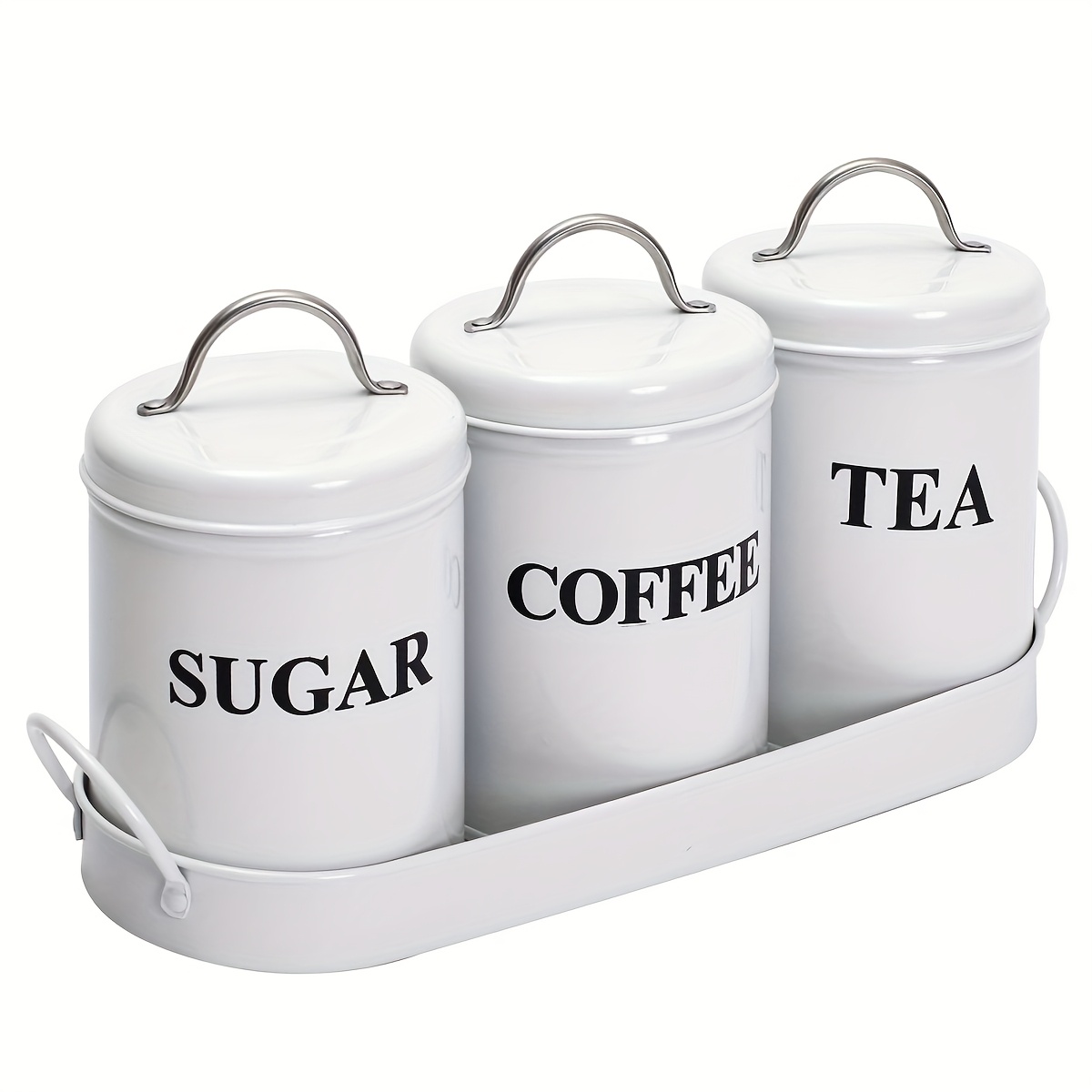 Argos Product Argos White Tea Coffee Sugar Canisters Storage