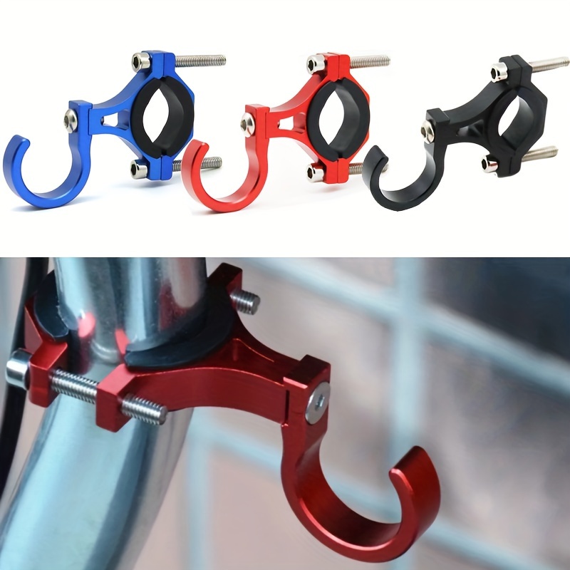 

1pc Aluminum Alloy Bike Scooter Hook, Universal Bracket Hook, Electric Bicycle Hanging Accessory, Fits 25-35mm Pipe Diameter, With Scratch Protection