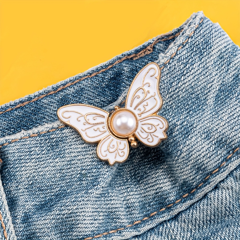 Image of Pattern Waist Detachable Elastic For Jeans, Cuffs, Collars And Clothing, Multifunctional Detachable Button Without Sewing Waist Button Jeans Waist Large To Small Waist