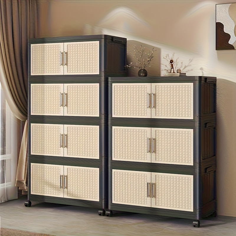 Large-Capacity Plastic Storage Bin with Lid, Multi-Layer Stackable Clothing Storage Bin