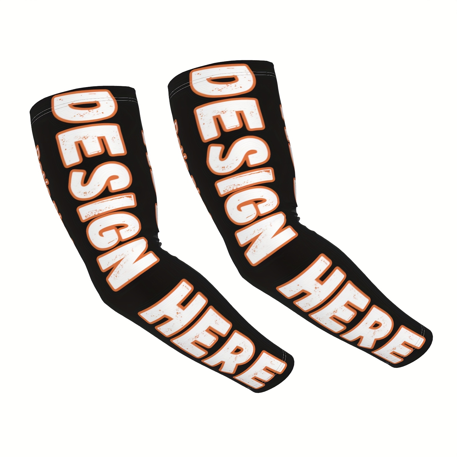 TEMU Customizable "design Here" Socks - Stylish , Ultra-thin, Breathable, Protection Arm Warmers For Cycling, Running, Fishing - , Fingerless Design-image-17595370266929