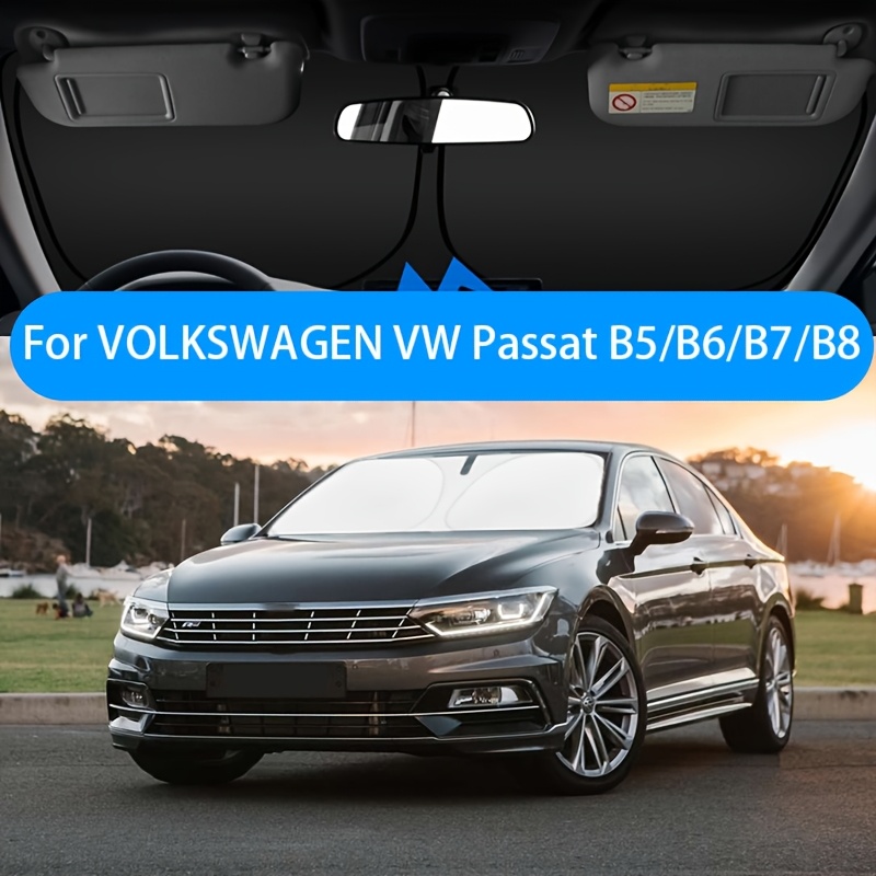 TEMU For Vw B5/b6/b7/b8, Sun Visor For Front Windshield & Window Sun Shade Cover, Uv Heat Blocker & Protector, Car Sunshade Foldable Car Accessories