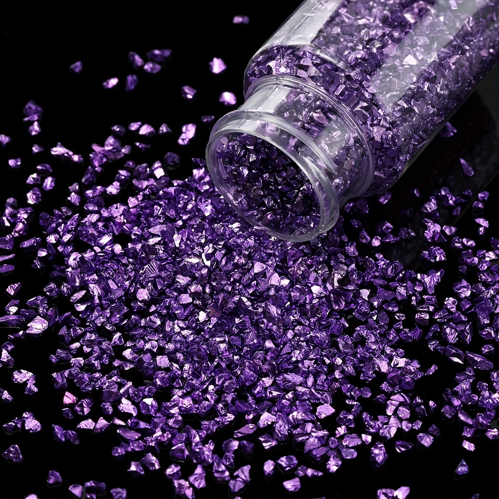 30g Multicolor Irregular Glass Crushed Stone Resin Fillings for DIY Jewelry, Epoxy Crafts, and Art Decorations