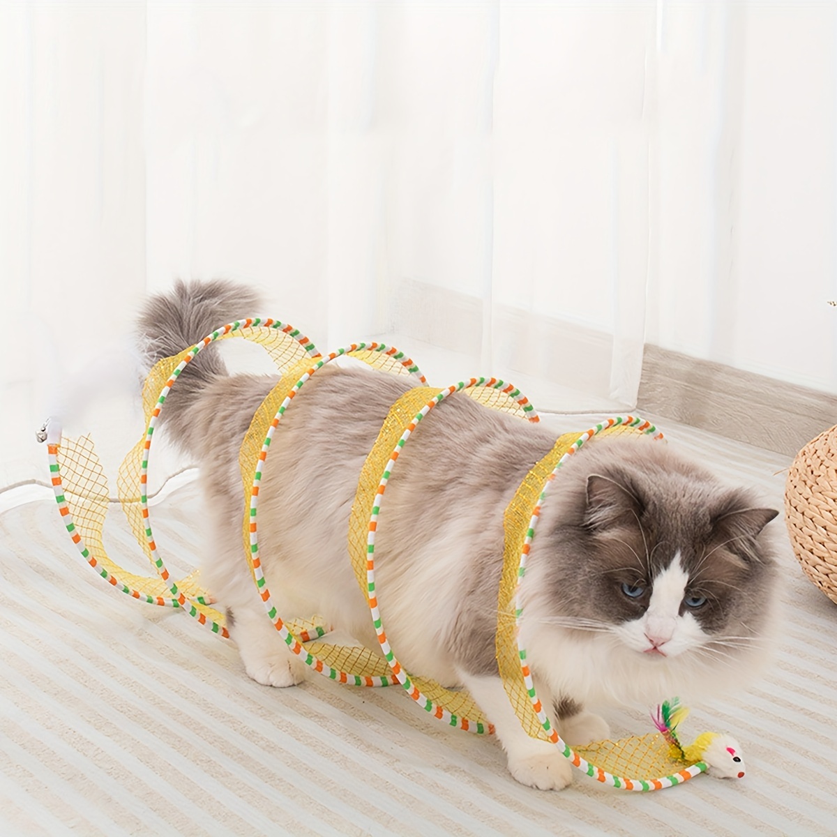 

Foldable S-shaped Pe Playing Tube, Cat Tunnel, Interactive Cat Toy, Foldable Channel Self-entertaining Cat Toy